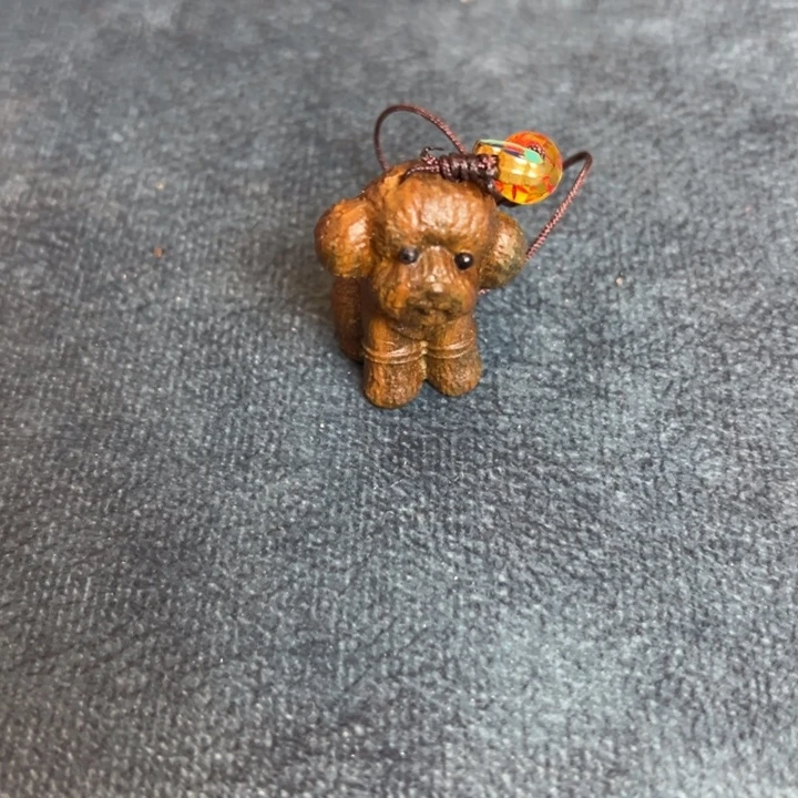 林****木质类绿檀小狗手机吊坠