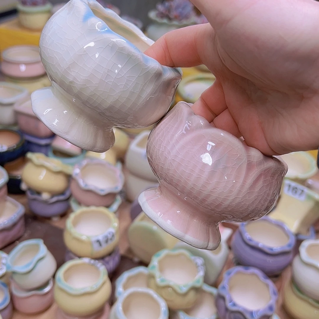 红陶陶瓷花盆当场满12包邮