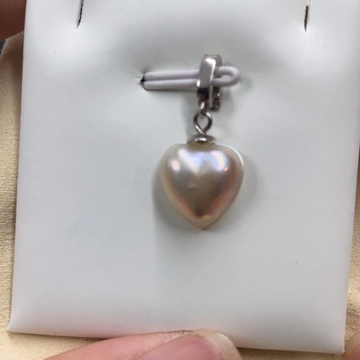 银S925镶嵌颈饰拼合珍珠（马贝珠），不退换，链接3