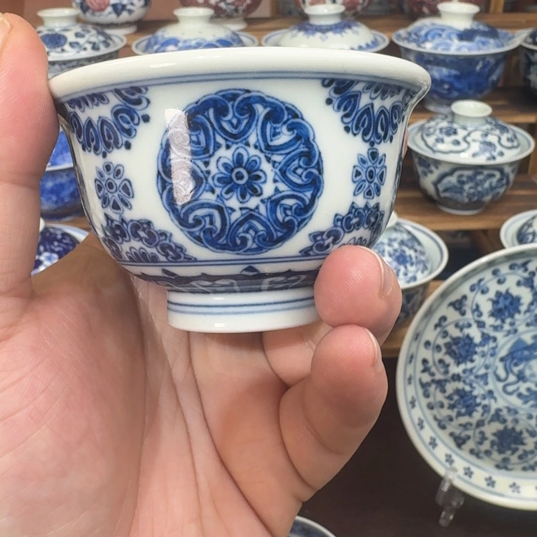 陶瓷杯子纯手工手绘柴窑358