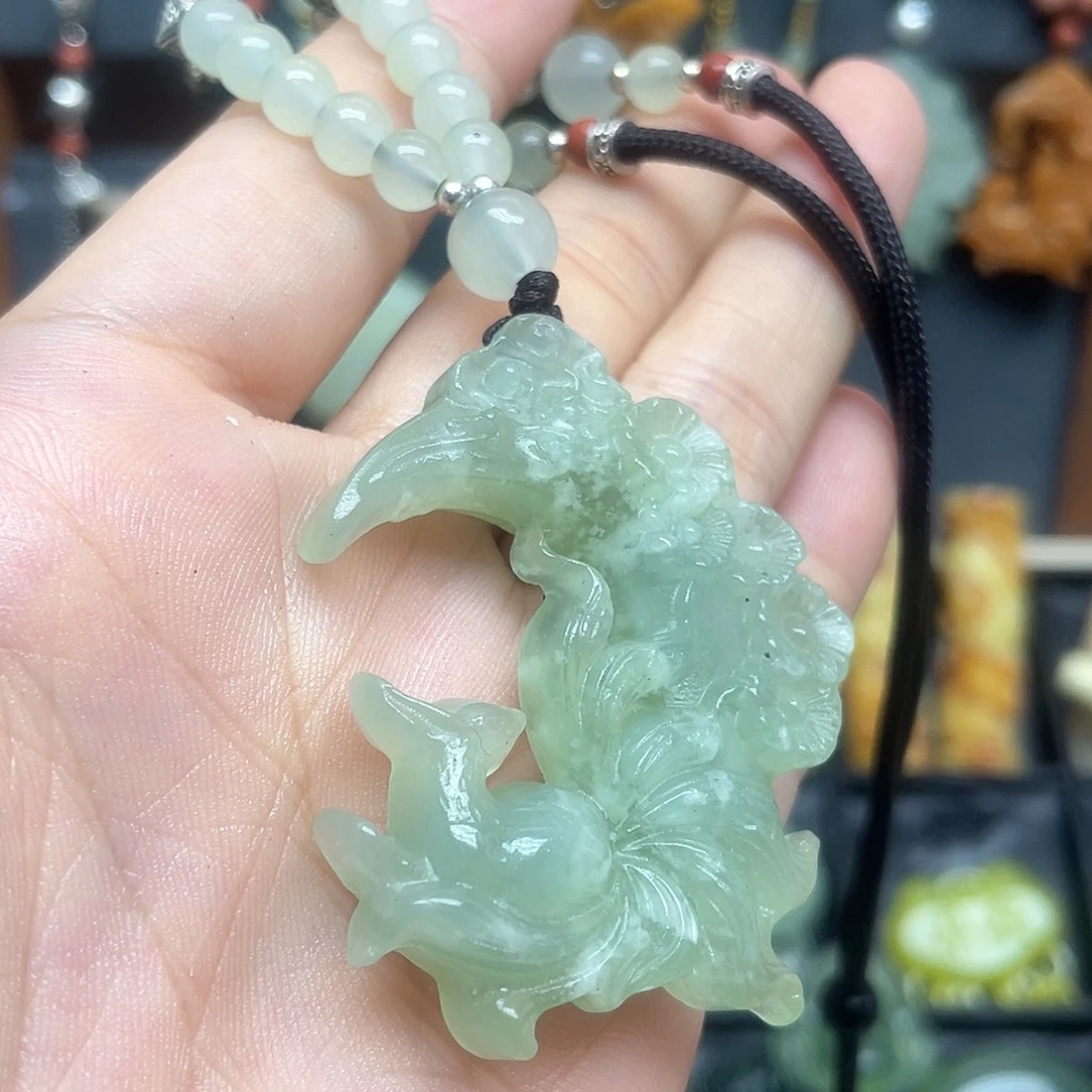未镶嵌蛇纹石玉项链
