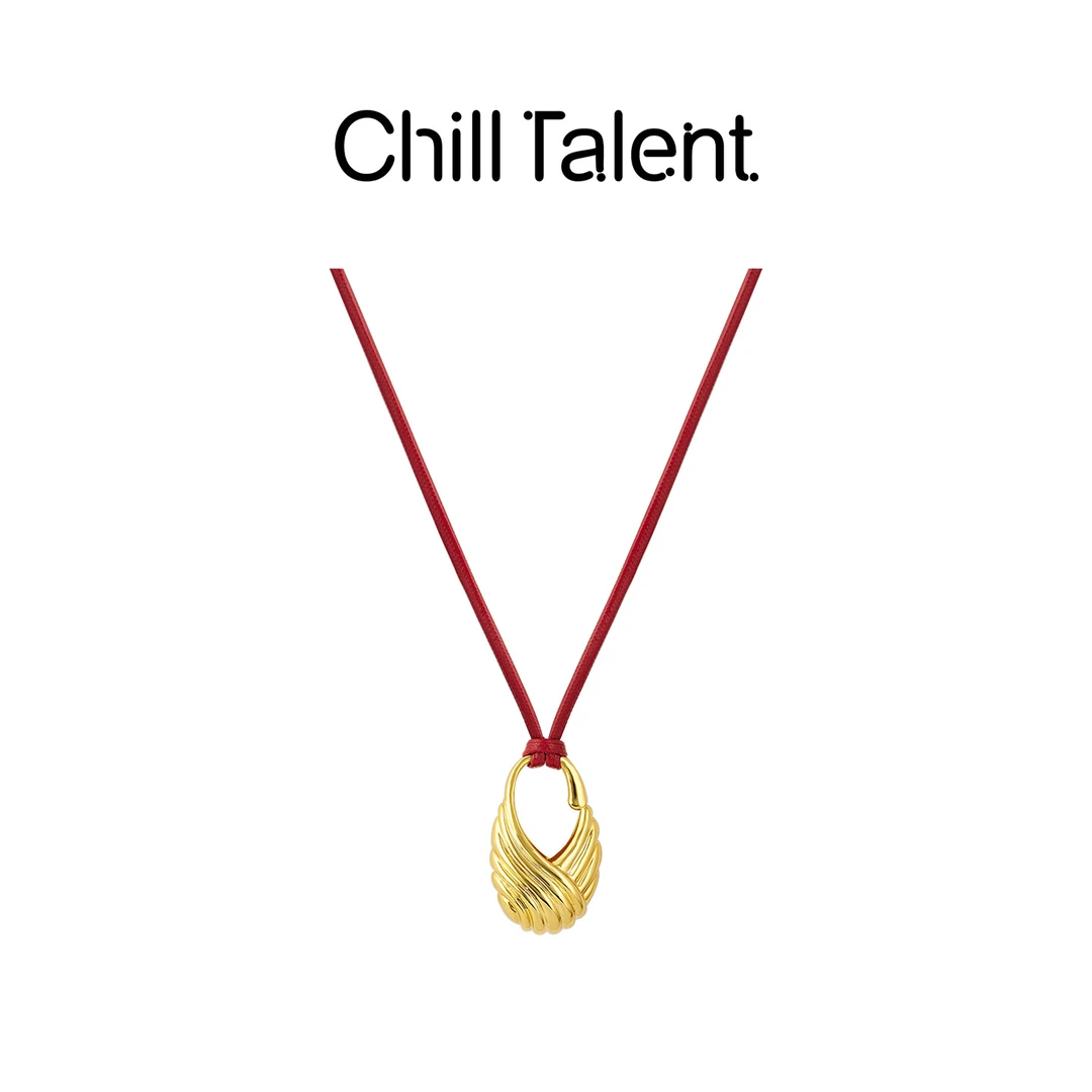 chill talent 铜合金项链 天鹅挽歌丝绒抽绳项链毛衣链简约百搭