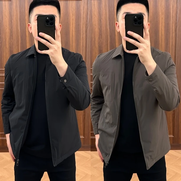 58662冬季男士轻奢保暖『雪域鹅绒』翻领羽绒服外套