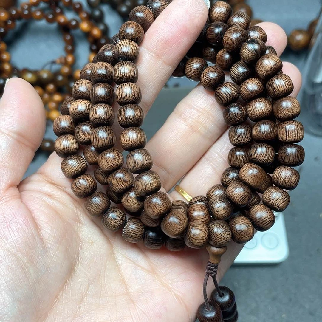 沉香手串芽庄紫棋0.6