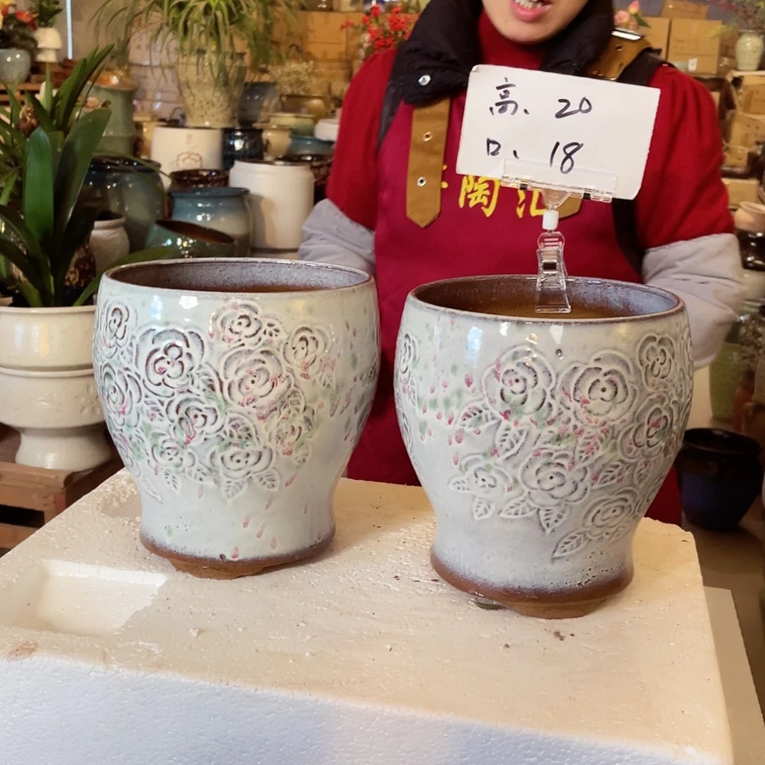 紫砂花盆高度20口径18