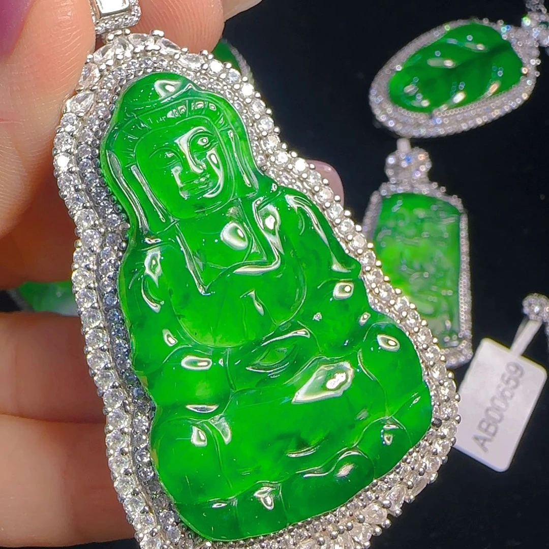 翡翠吊坠(赠链)银S925镶嵌