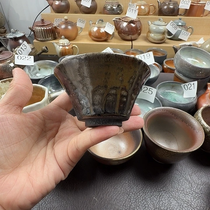 手工手作柴烧主人杯