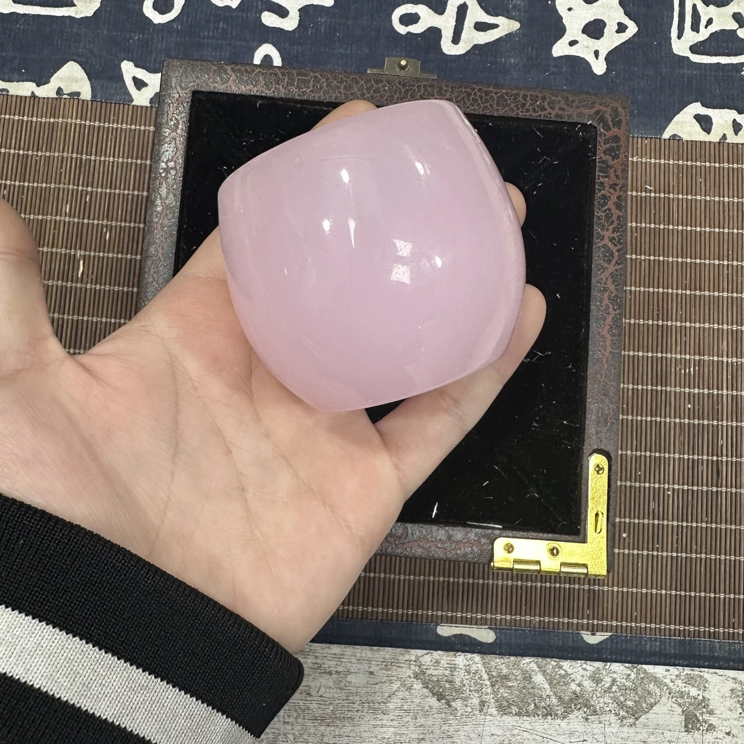 粉玉瓷茶杯主人杯单杯琉璃女品茗杯功夫茶杯（不带图中礼盒）