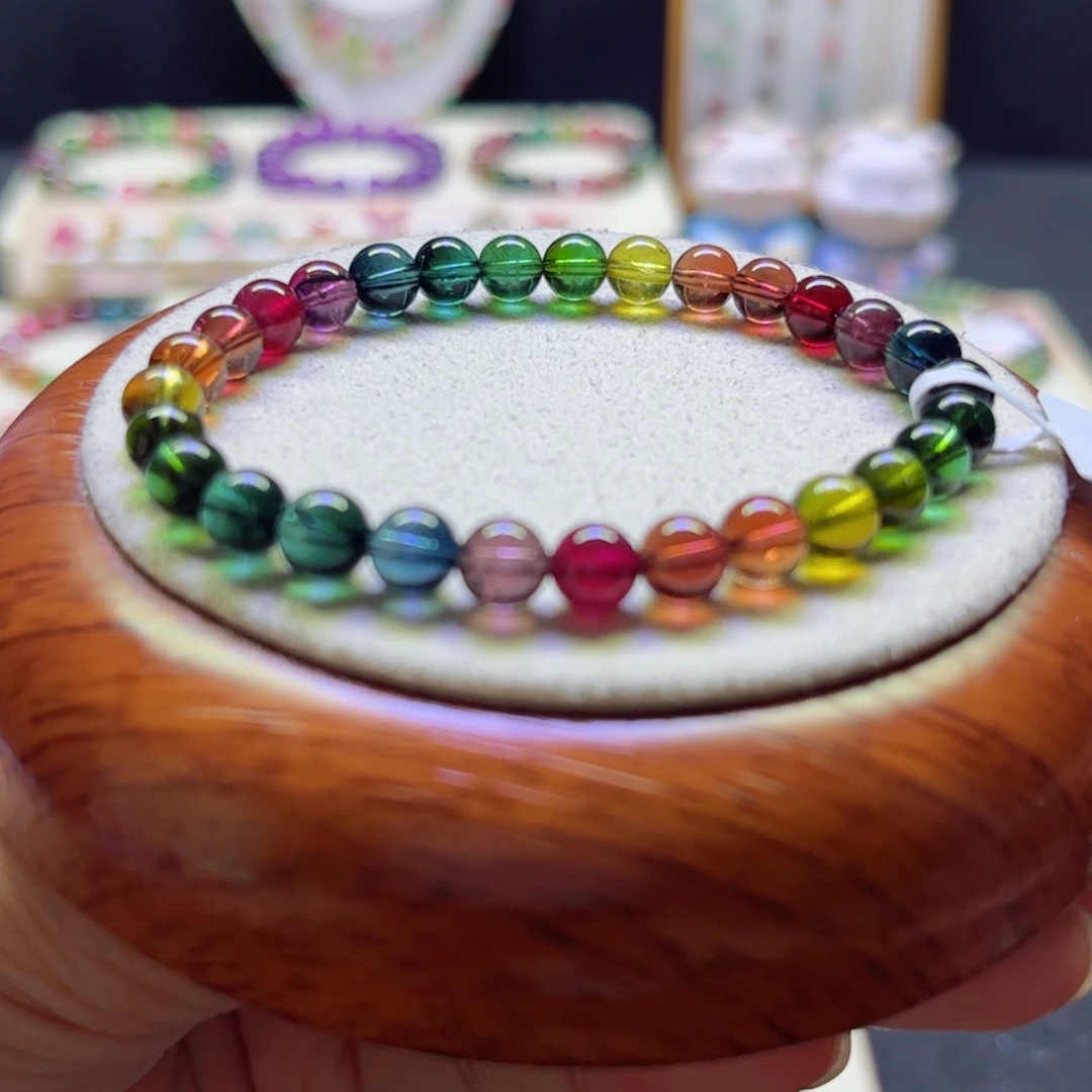 手链未镶嵌碧玺老矿6.3mm