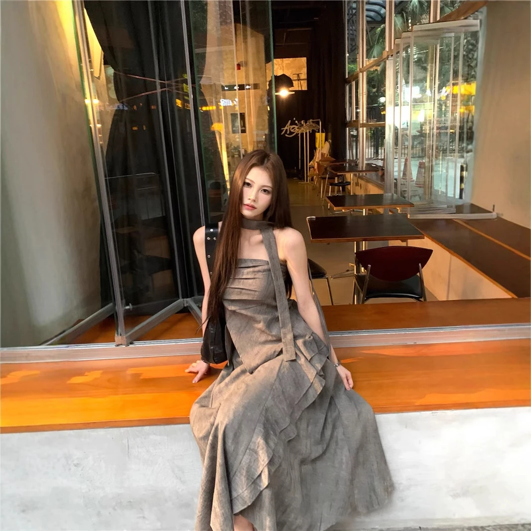 夏季新款韩版法式抹胸上衣+不规则半身裙套装