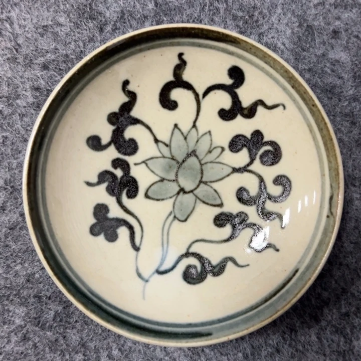 摆件陶陶瓷碟子摆件直径10厘米