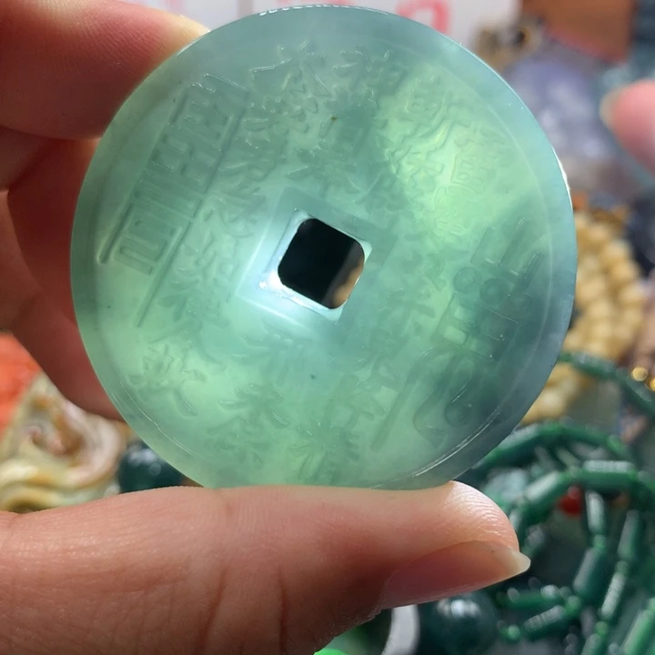 翡翠项链未镶嵌保真天然A货翡翠