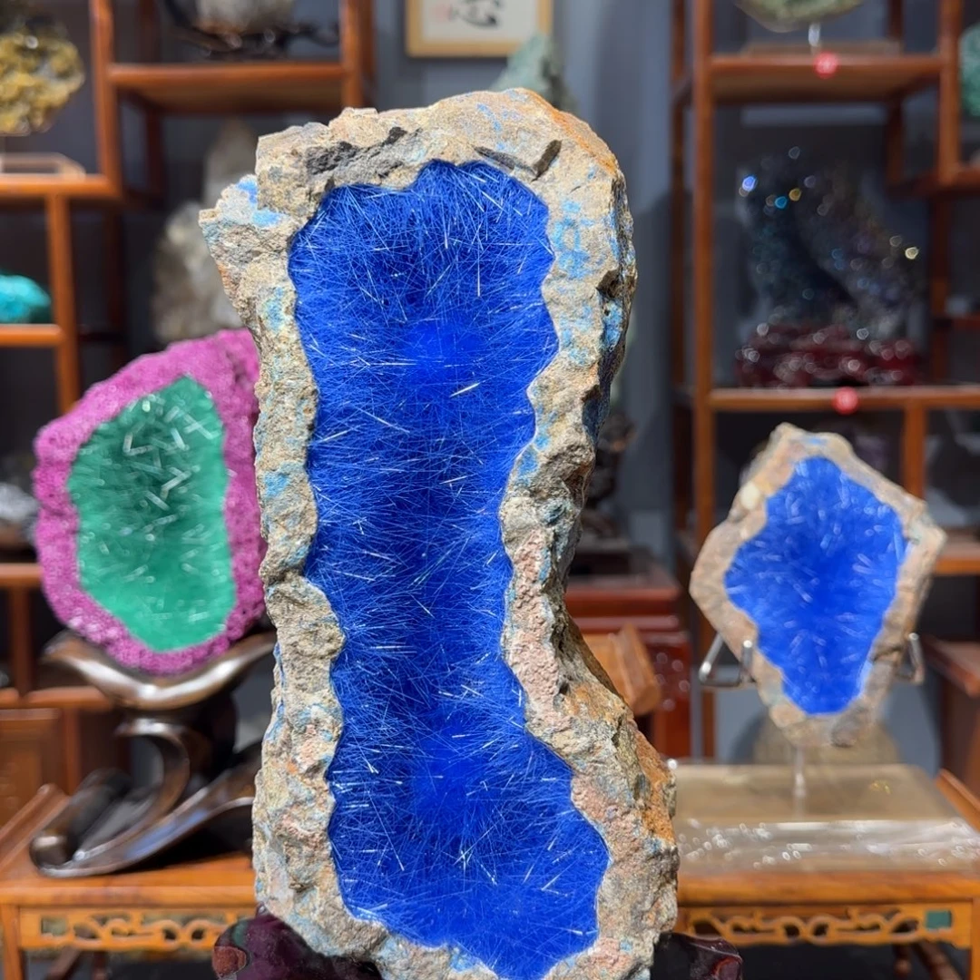 在***量石材蓝铜矿发晶1111111