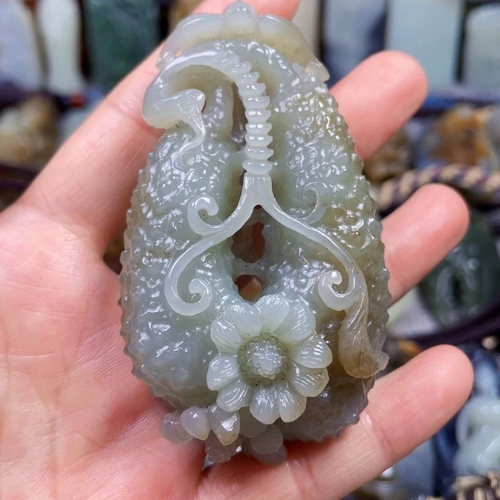 和田玉未镶嵌挂件