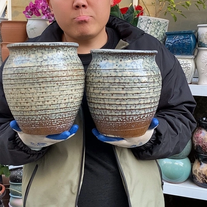 紫砂花盆口17高21福利