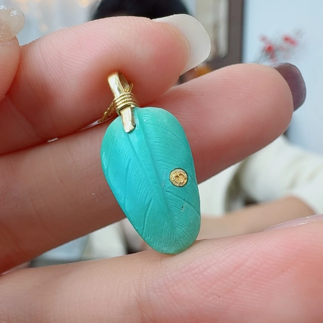 绿松石18K金镶嵌珠宝奇石