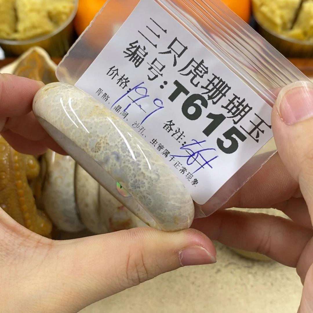 硅化珊瑚（珊瑚玉）1未镶嵌切**闹