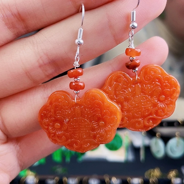 翡翠耳饰未镶嵌饰品