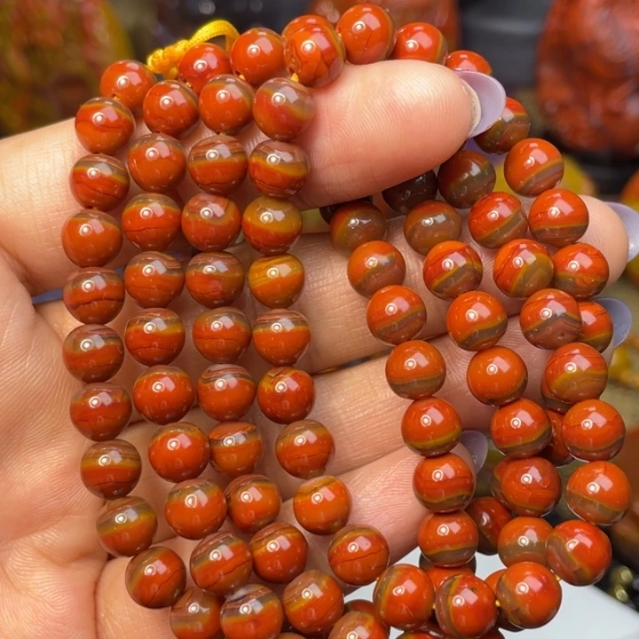 玛瑙/玉髓足银镶嵌珠宝奇石鸽血红