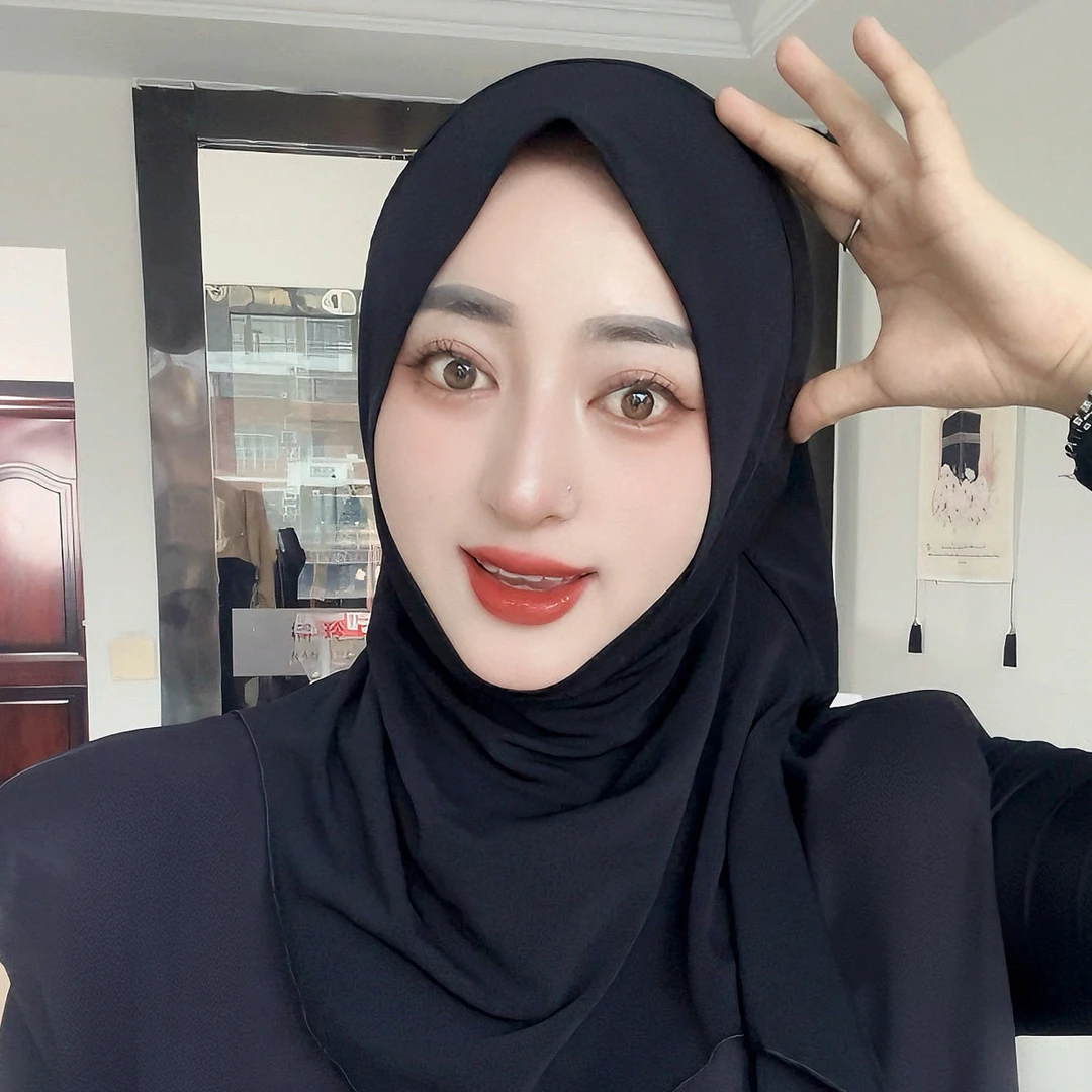 楠玲蔓走量款 超薄网纱套头巾【送纱巾伴侣】