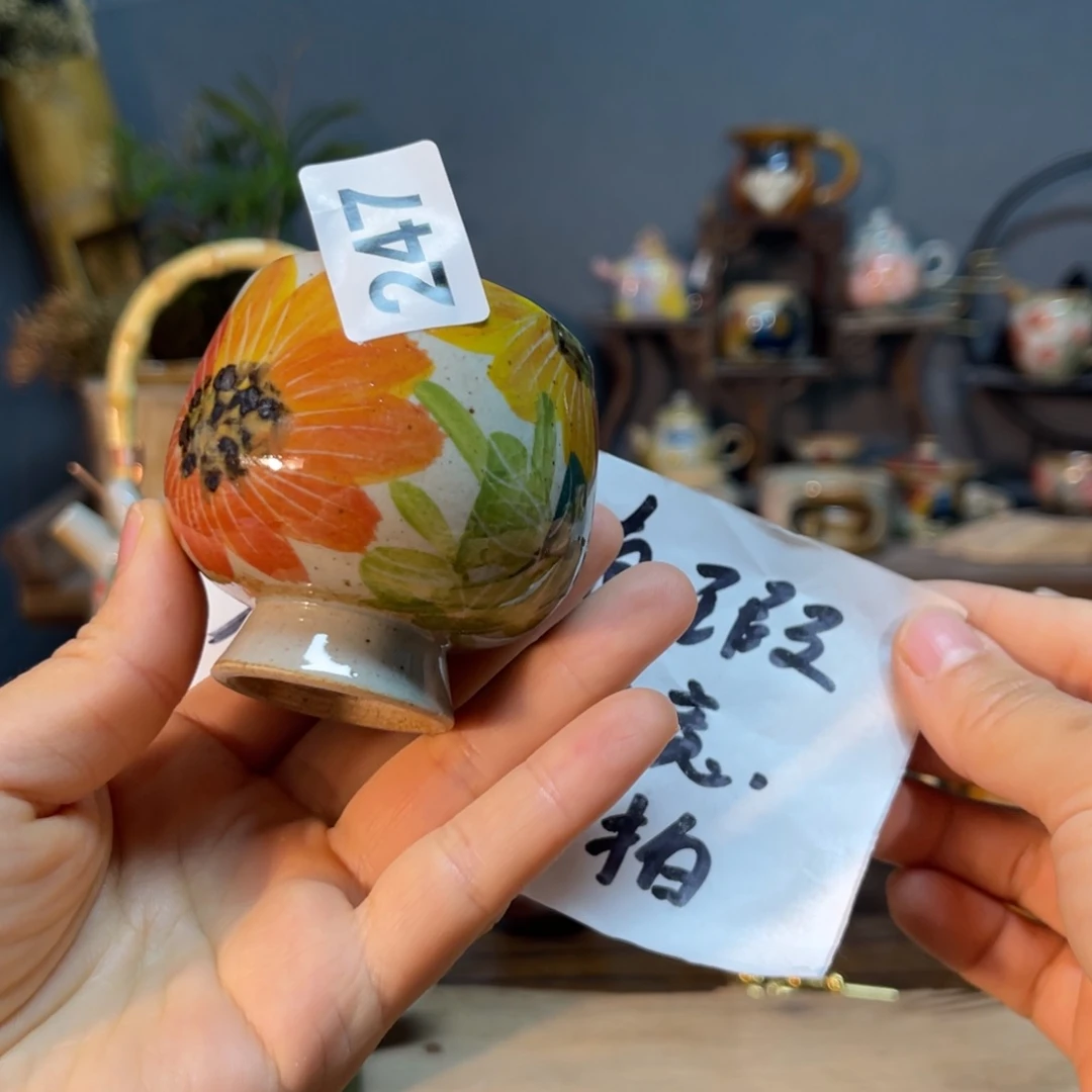 杯素浅陶瓷手工手绘