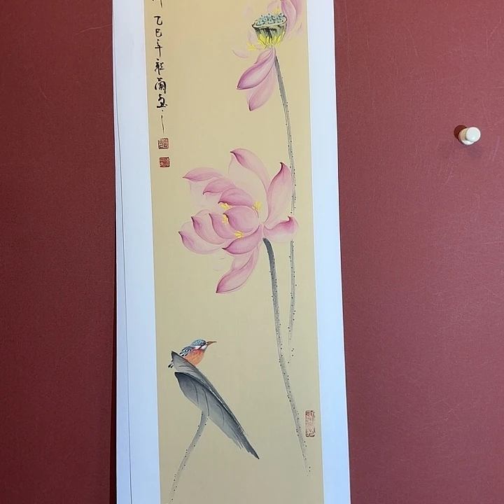 国画听兰老师花鸟
