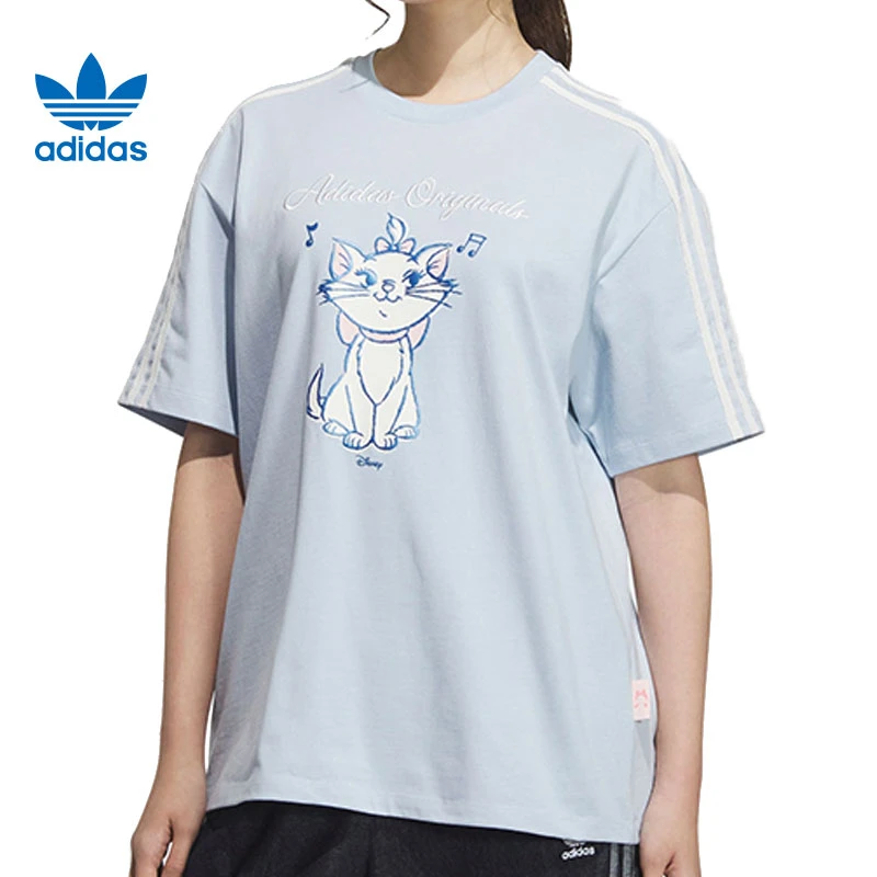 adidas阿迪达斯【吾】三叶草女子运动休闲短袖T恤KC3098