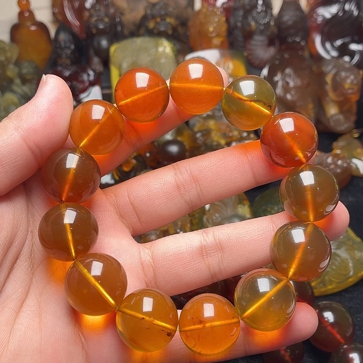 琥珀未镶嵌颈饰18➕金粽39