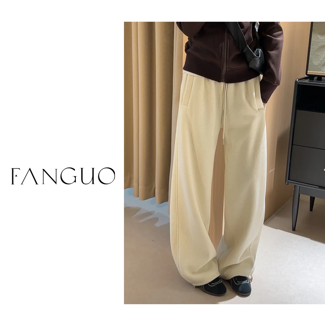 一条保命！弯刀裤型巨高级显瘦 加厚奥粒绒毛巾裤卫裤休闲裤26880