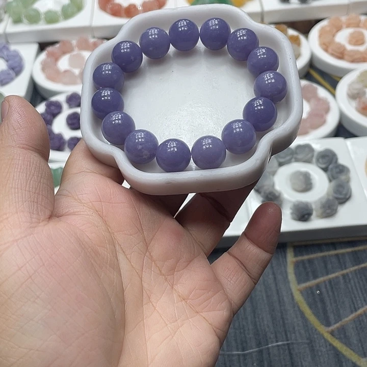 石英质玉（非洲翠）合金手串