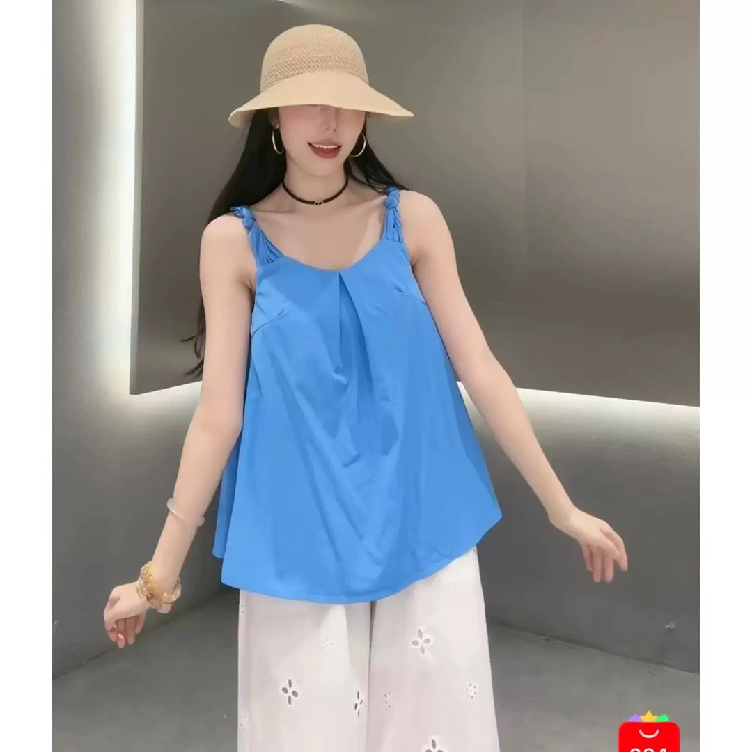 法式V领无袖吊带背心女夏高级感薄款内搭外穿搭配裤子娃娃衫上衣