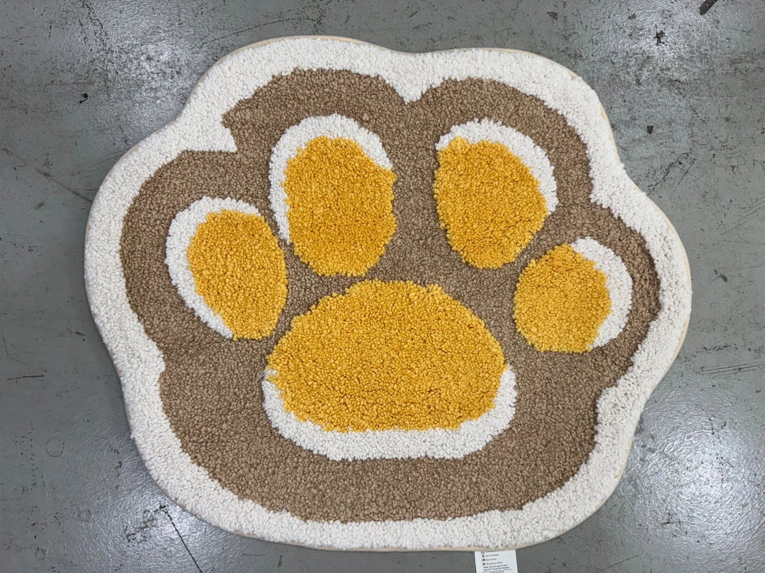可爱小猫爪浴室台盆吸水防滑地垫50*60cm