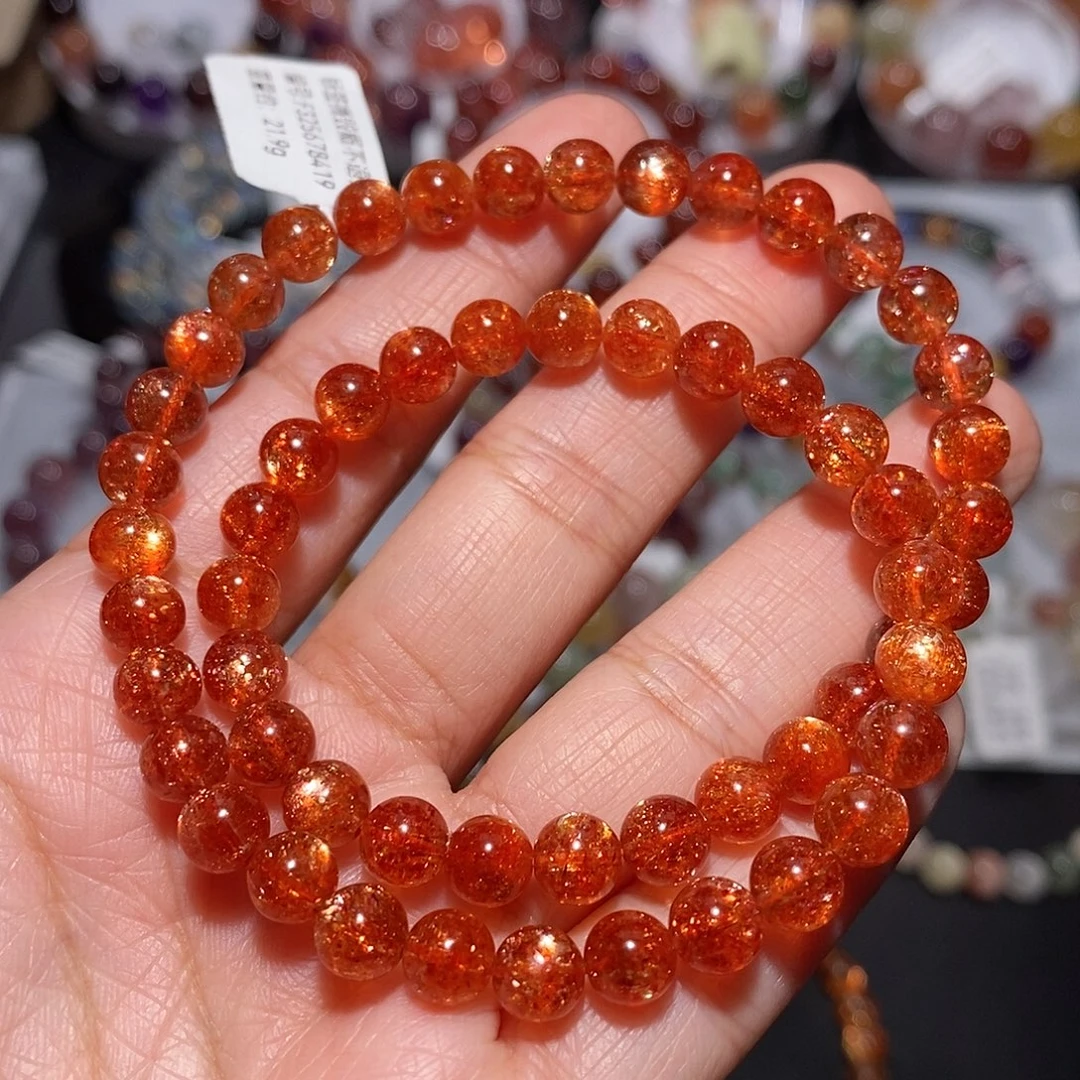 长石手链未镶嵌F金太阳多圈