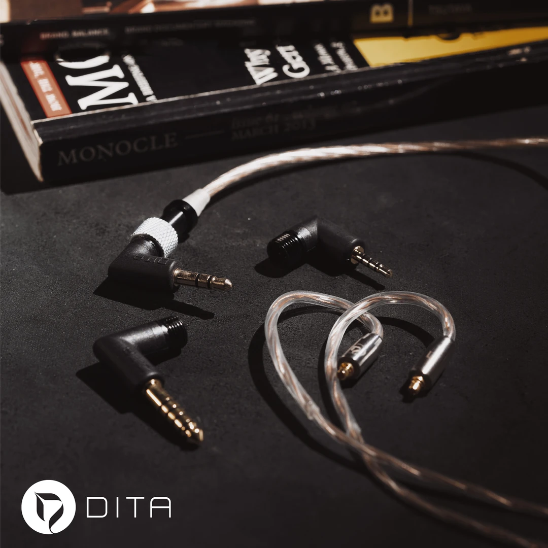 DITA OSLO 金银油浸工艺长结晶无氧铜角鲨烯油耳机升级线 2-pin