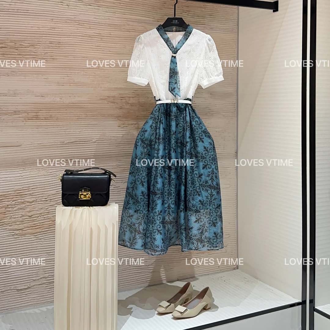 【vian专属】夏季时尚设计师法式轻奢小众高级感显瘦连衣裙CO-311