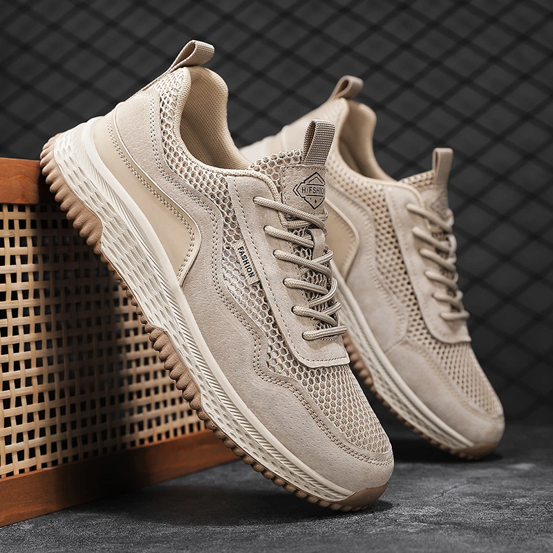 男士网鞋轻便透气网面鞋镂空夏季新款防滑耐磨休闲百搭运动板鞋男
