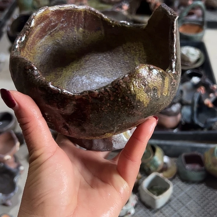 新店福利手工粗陶高温陶器