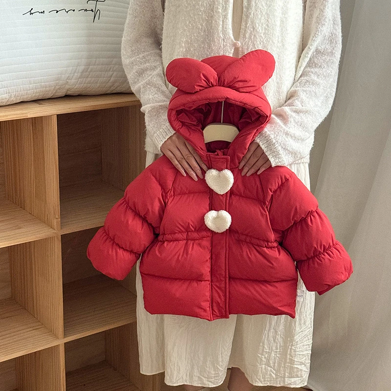 婴儿羽绒服外套冬季女宝宝保暖中长款羽绒外出服女童洋气衣服 a类