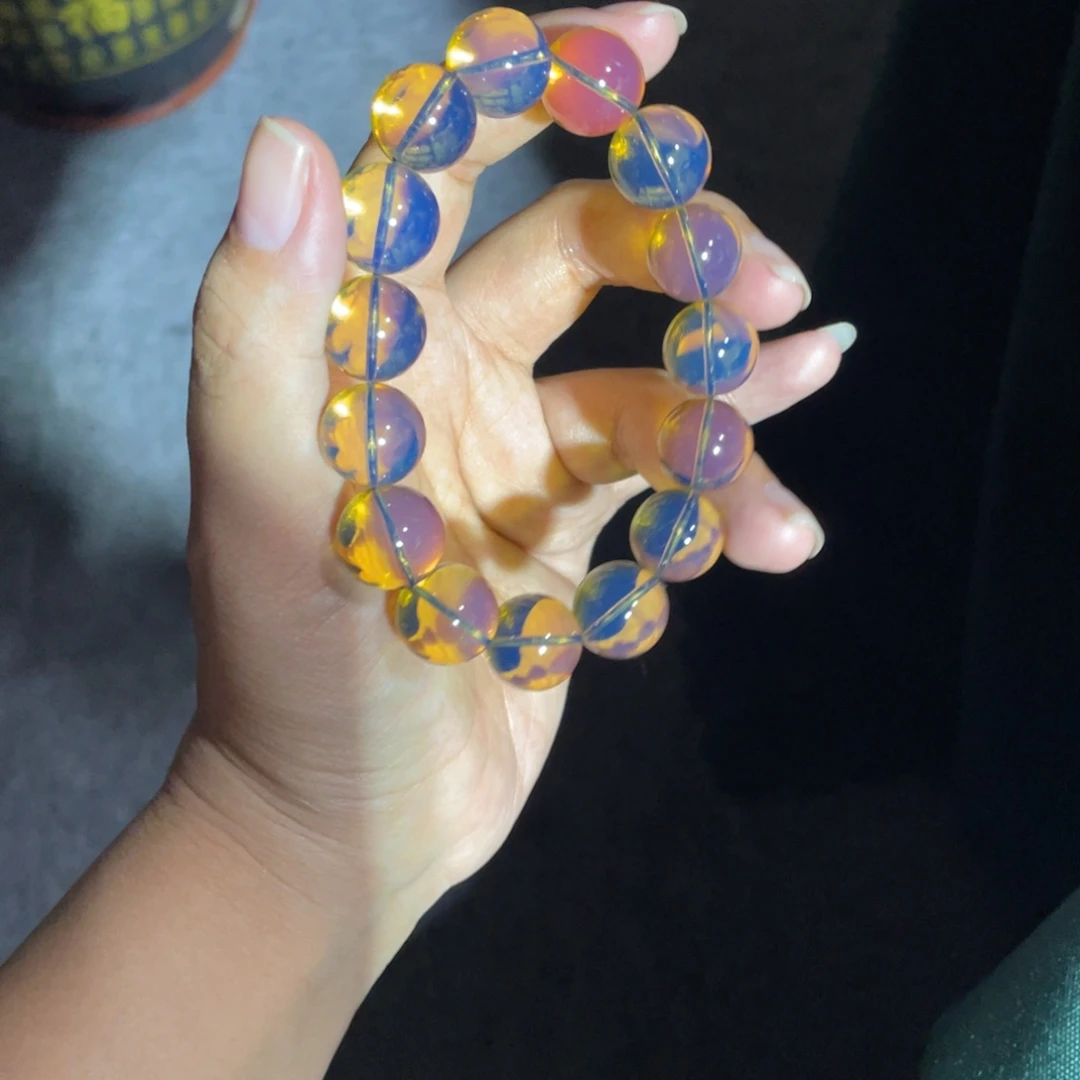 蓝珀未镶嵌裸石14净水天空蓝