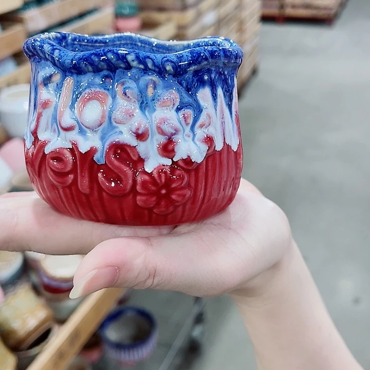 有孔，凑10元包邮陶瓷花盆发货！