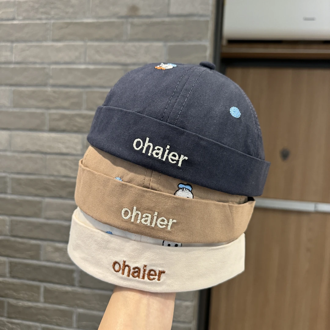 宝宝地主帽可爱超萌唐老鸭刺绣无檐雅痞瓜皮帽婴幼儿童百搭阿哥帽