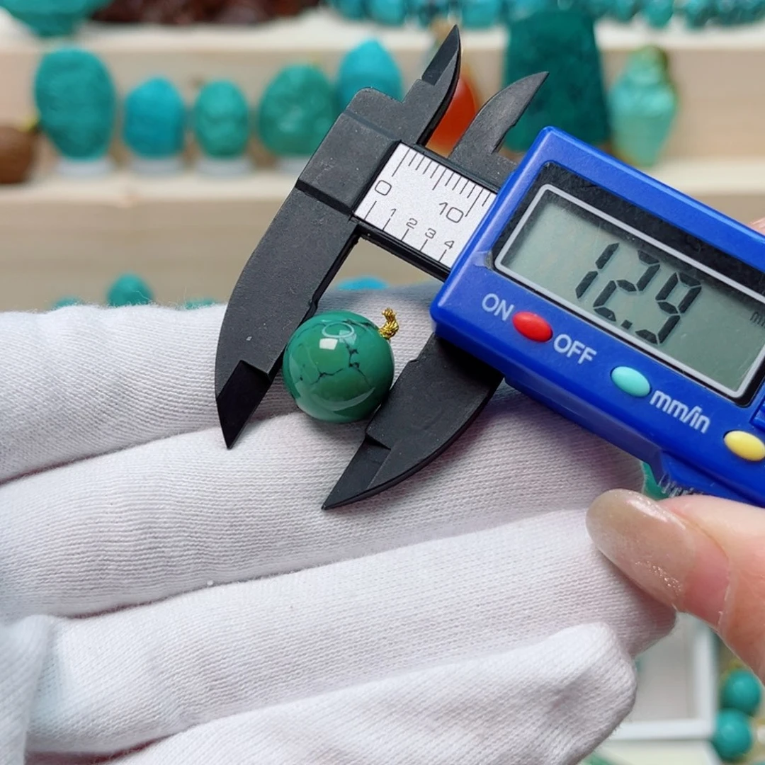 绿松石莲花珠未镶嵌