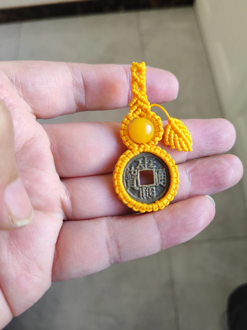 一叶有钱一夜暴富福禄安康手工编织葫芦挂件