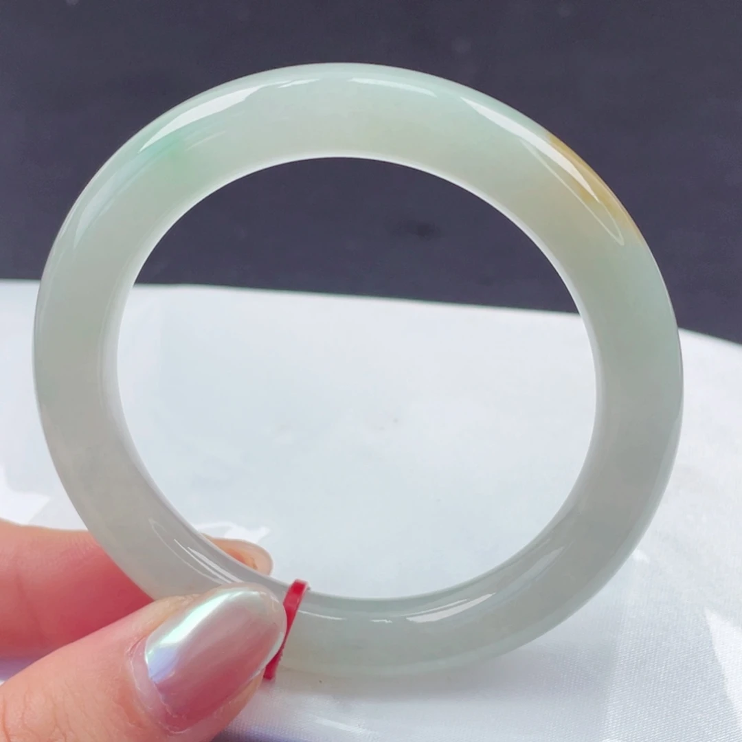 翡翠未镶嵌手镯53圆条