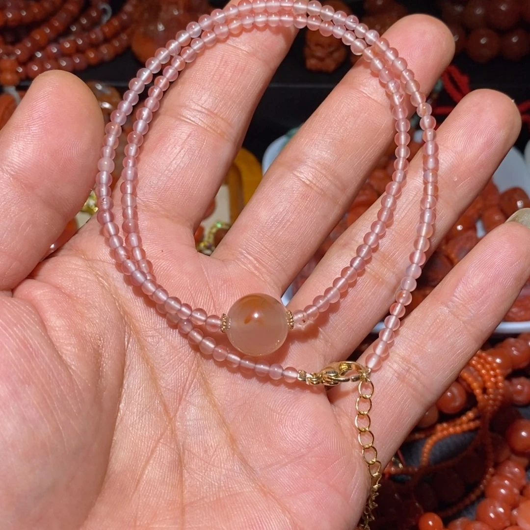 未镶嵌多圈南红玛瑙