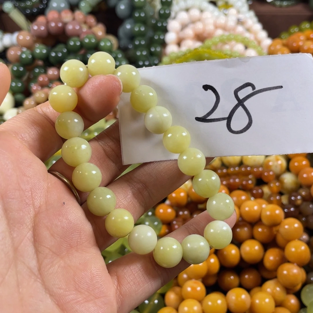 未镶嵌蛇纹石玉手链