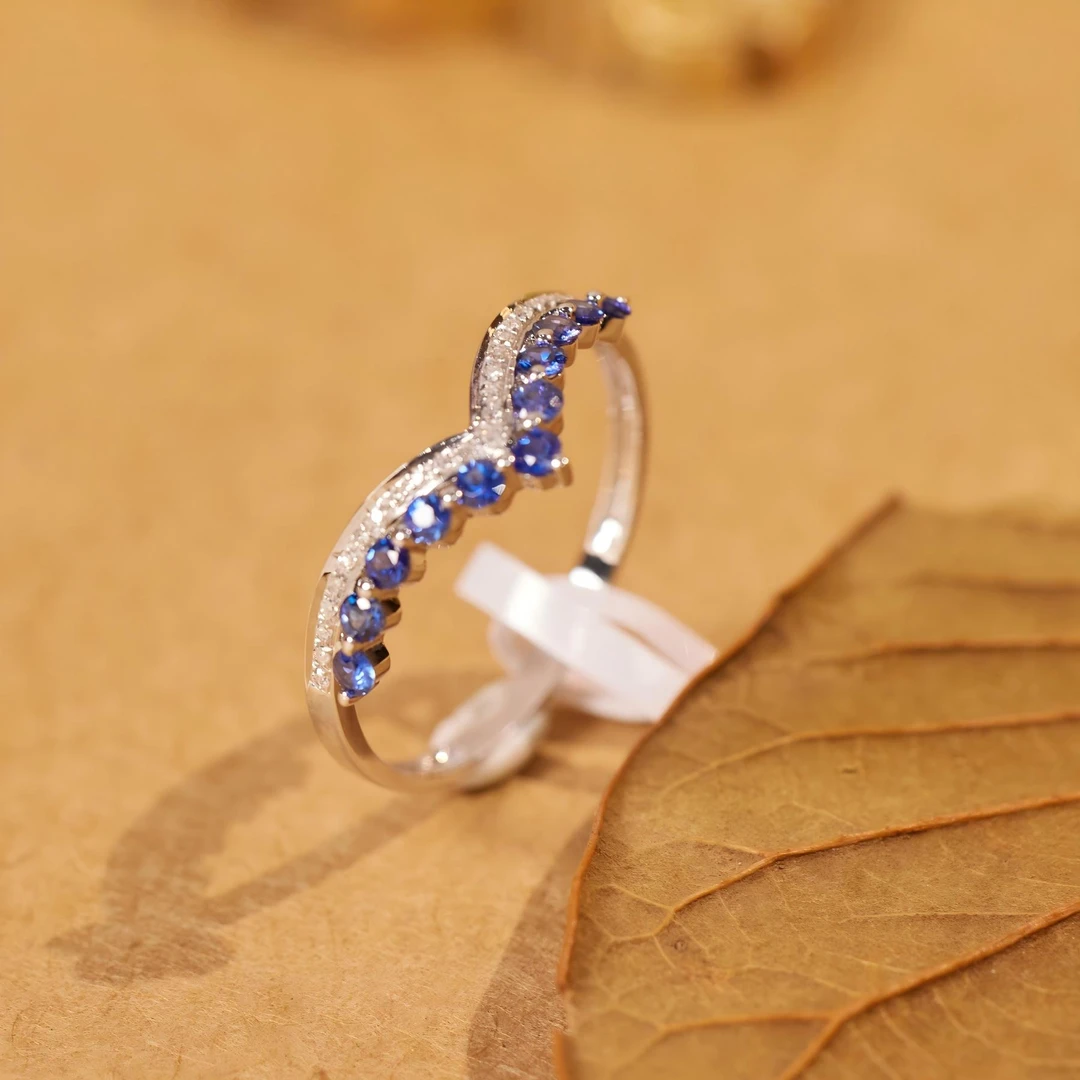 【歪歪】蓝宝戒指*18K金（多样性发一）XB-S3102