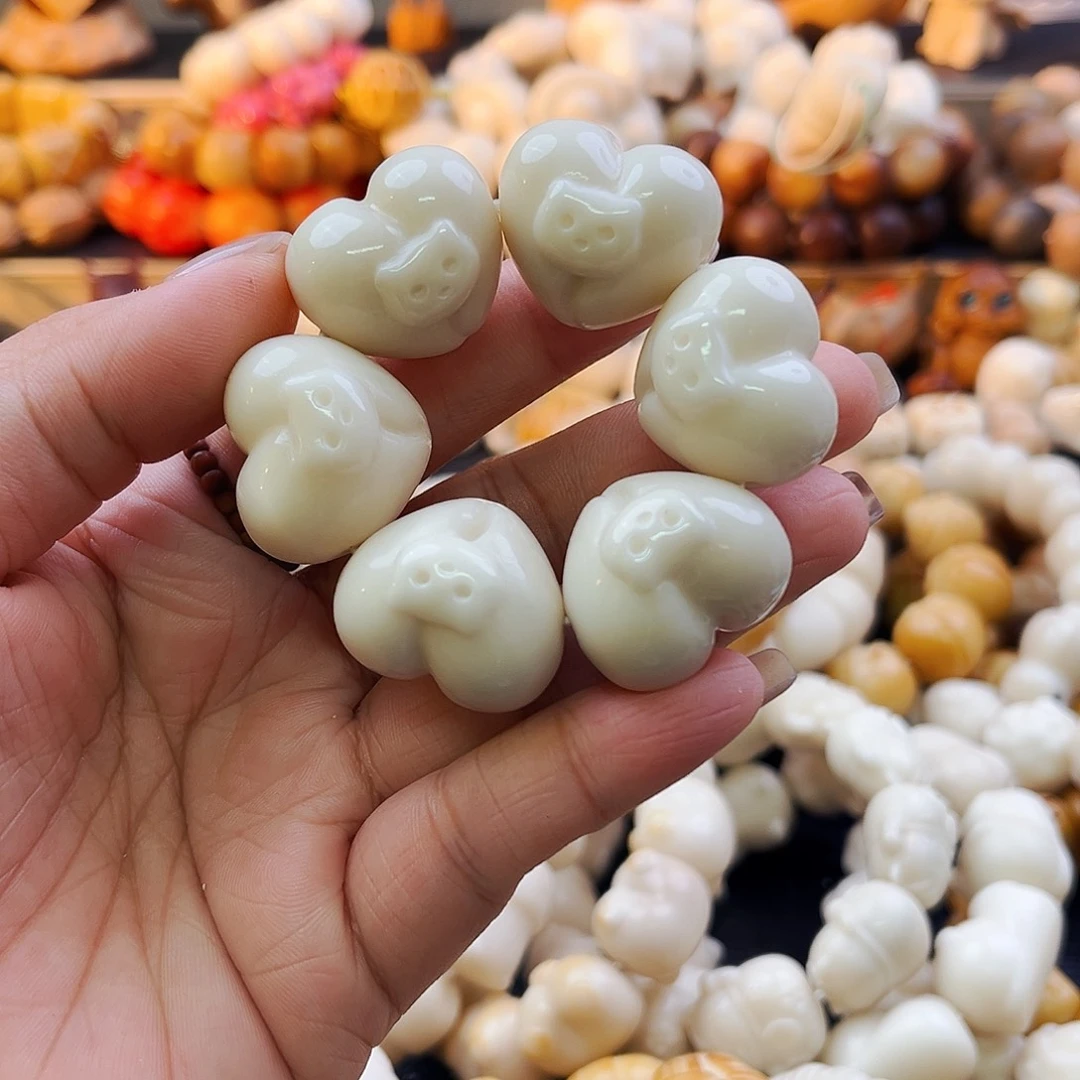 手串菩提根/象牙果爱心猫手捻