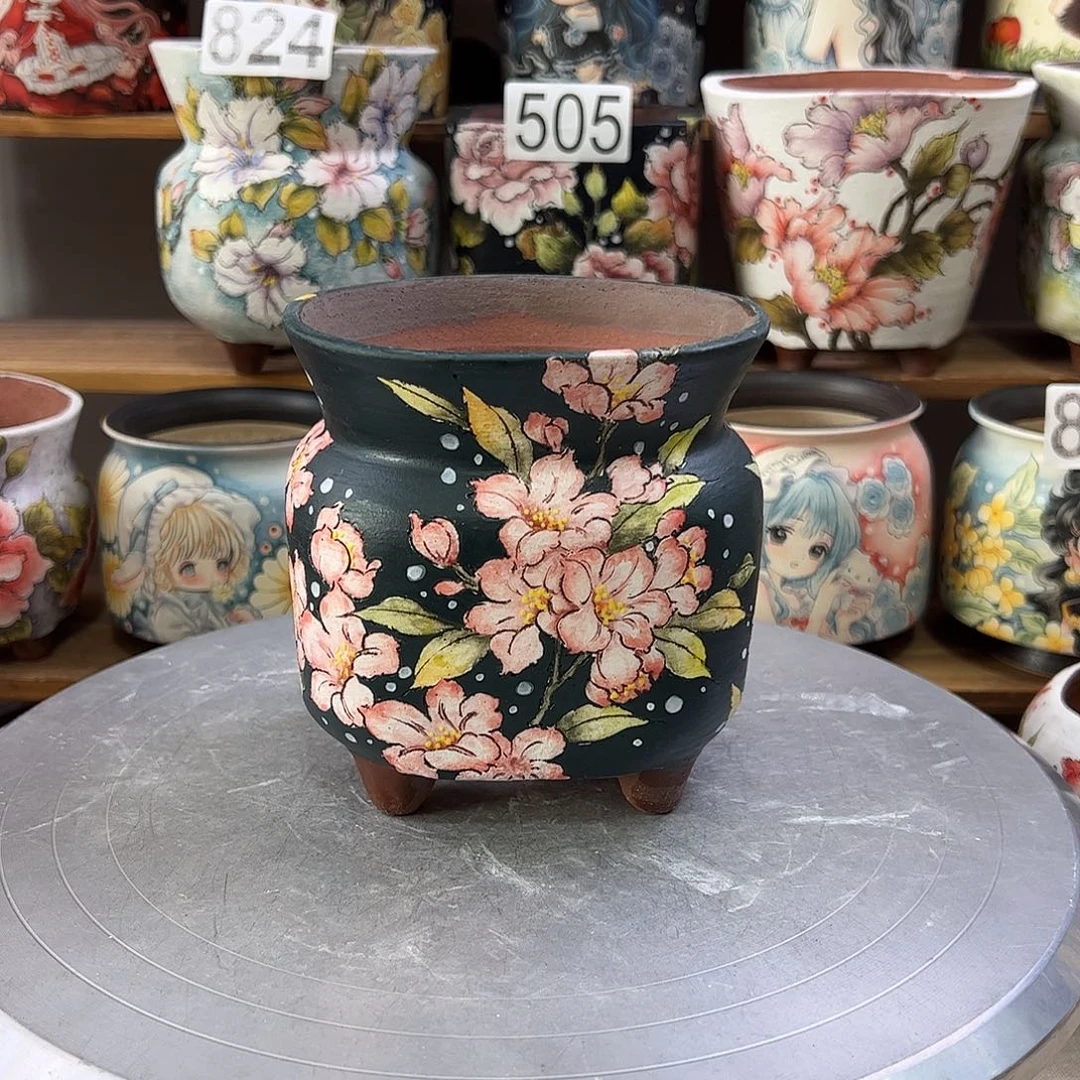 景德镇炫彩手绘口11高12.5