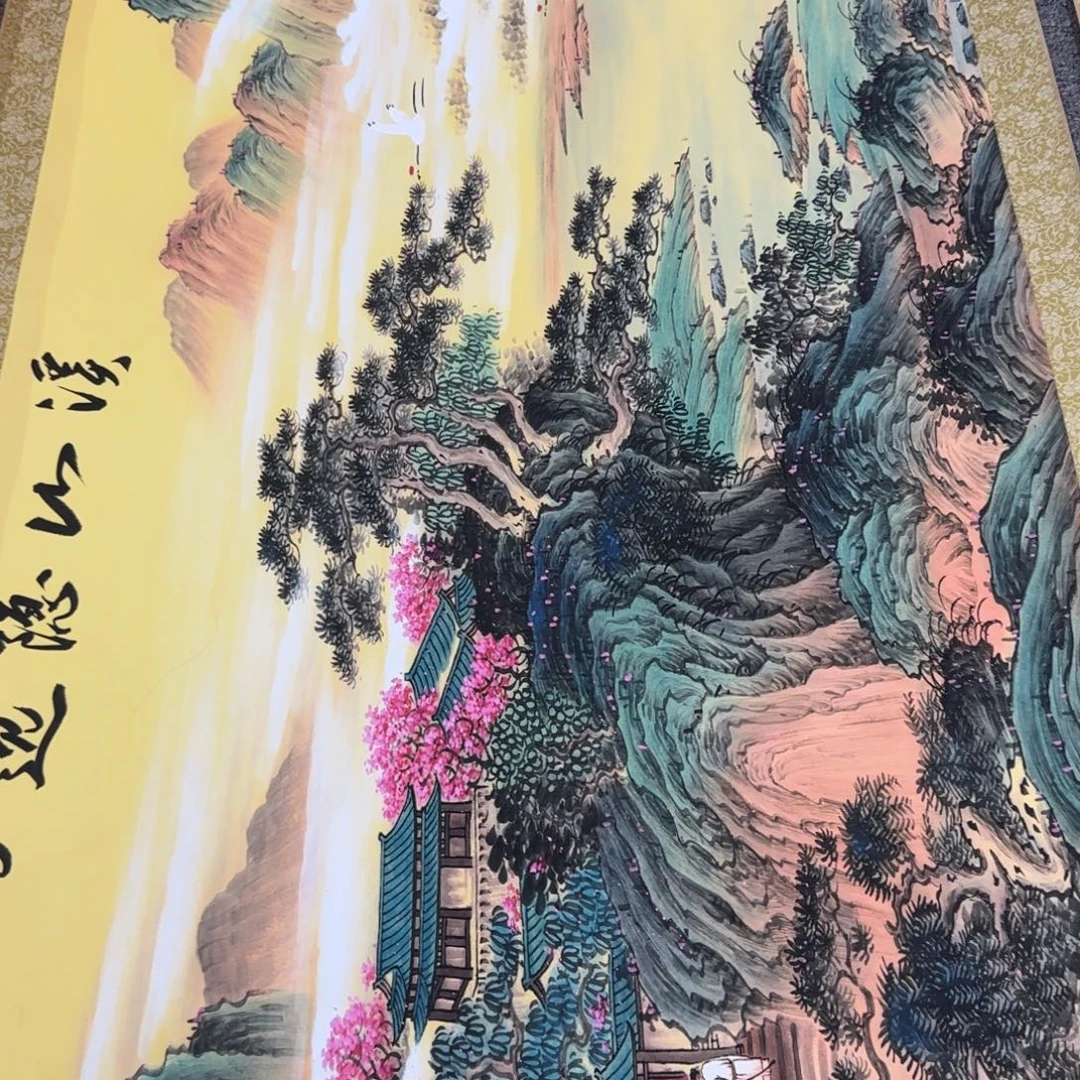 冷***艺国画QC原创横山水作品！带证书！限购一单